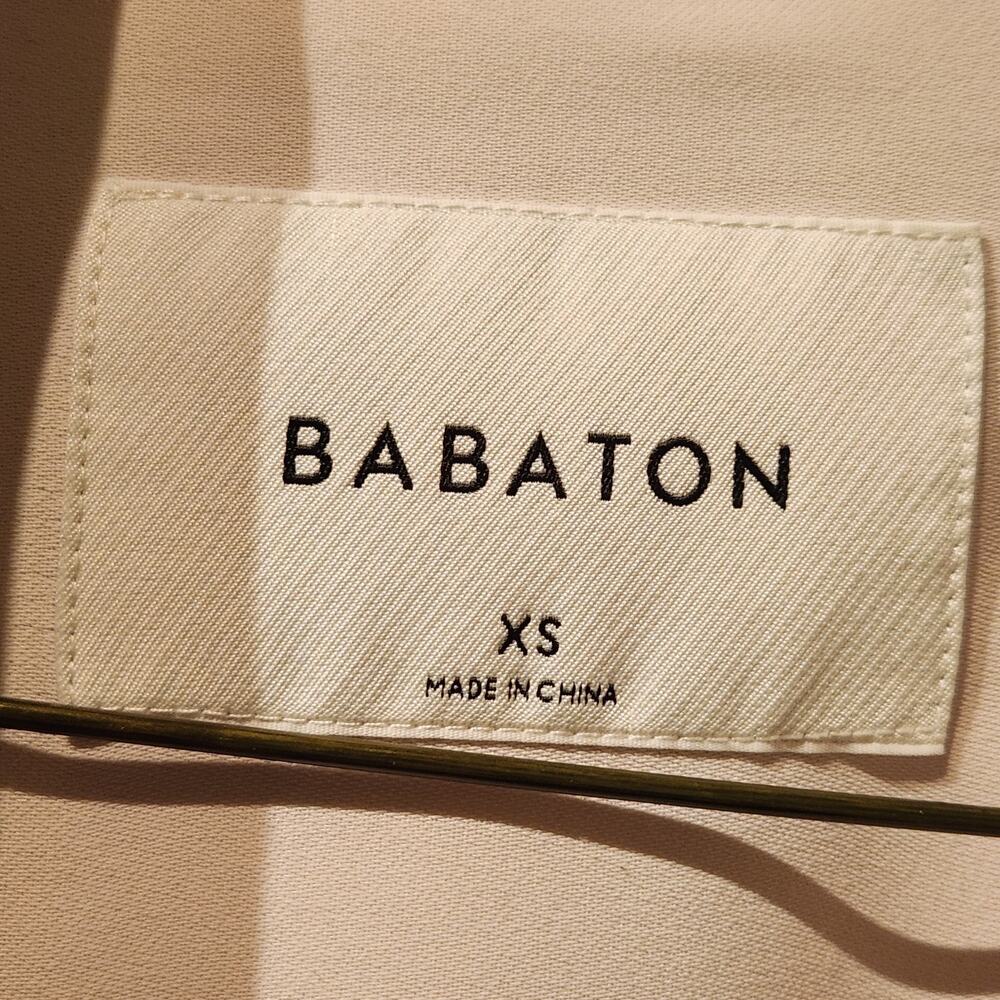 Aritzia Babaton Cream Flowy Trench Coat Sz XS Light Weight Quiet Luxury Neutral - Picture 5 of 11